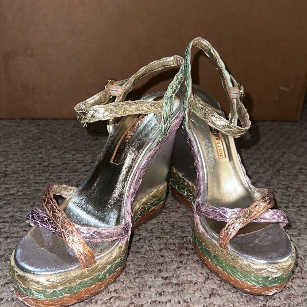 Colorful Woven Platform Sandals